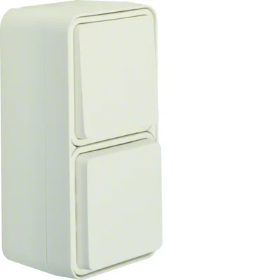 W.1 Universal connector with SCHUKO socket, vertical complete IP55 white