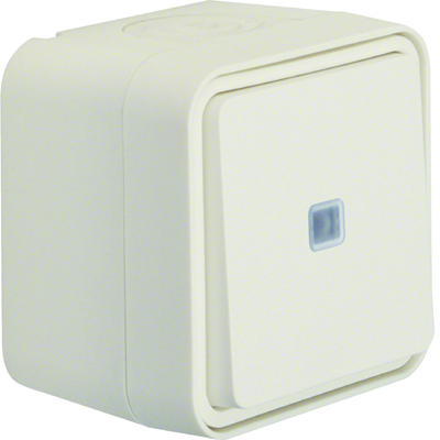 W.1 Universal push-button switch with backlight complete IP55 white
