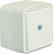 W.1 Universal push-button switch with backlight complete IP55 white