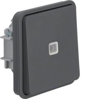 W.1 Universal push-button switch with backlight IP55 grey