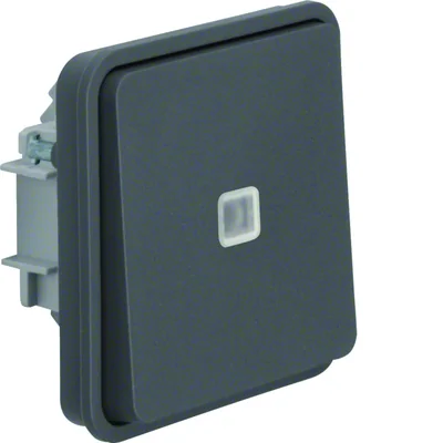W.1 Universalstecker mit Hintergrundbeleuchtung IP55 grau