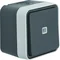 W.1 Universeller Druckschalter mit Hintergrundbeleuchtung komplett IP55 grau