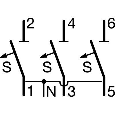 Wahlschalter SLS 32A 3polig Sicherung E