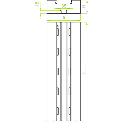 Wall channel KS115H68/2