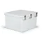 Wall-mount polycarbonate enclosure, gray cover, metal latches plus hinges, UL, IP 69, 18.0 x 16.0 x 10.0 inches (inside dimension)