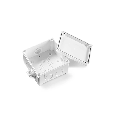 Wall-mounted box with glands 118x118x68mm IP55 white