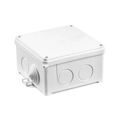 Wall-mounted box with glands 118x118x68mm IP55 white