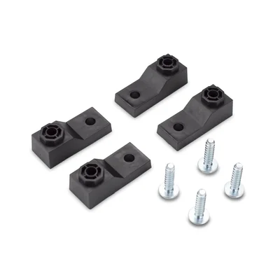 Wall mounting bracket, set of 4, material: black polyamide