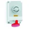 Wall socket with switch and double mechanical lock 63A 5p 400V IP44
