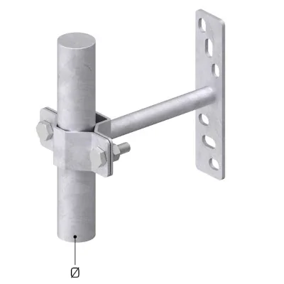 Wandhalterung fi40 L=150mm Typ5a TYP AN-845-40/OG/