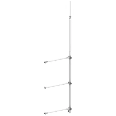 Wandmast mit abgesetztem Luftdurchlass, 6 Stangen, Höhe 7000mm