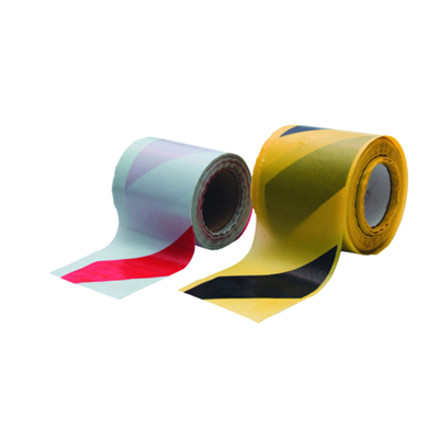 Warning tape white and red 8cmx100m