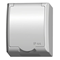 WAVE Single socket with grounding, white, white cover, equipped with shutters for current paths