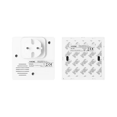WAYO AC wireless doorbell, networked, battery-free button, learning system, 25 sounds, operating range 100m