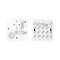 WAYO AC wireless doorbell, networked, battery-free button, learning system, 25 sounds, operating range 100m