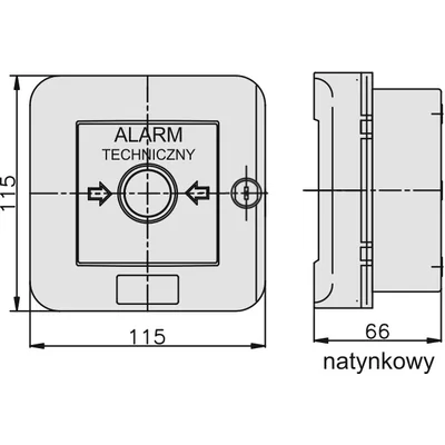 WAZ-1S NC-NO přisazený automatický poplachový spínač IP-55