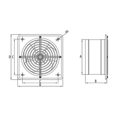 WBS 160 (Ventilador axial de pared)