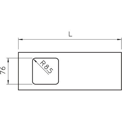 WDK Cover 1 HOLE 110MM BW