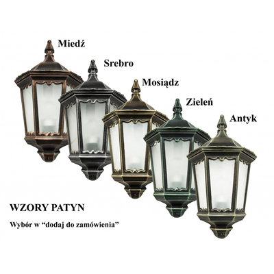 WENECJA Outdoor wall lamp black top