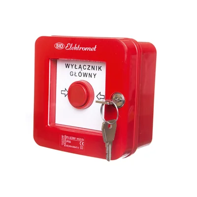 WGZ-5s alarm switch, 4 current paths 12A NO-NO NO-NO MAIN SWITCH, surface-mounted, automatic, with lock