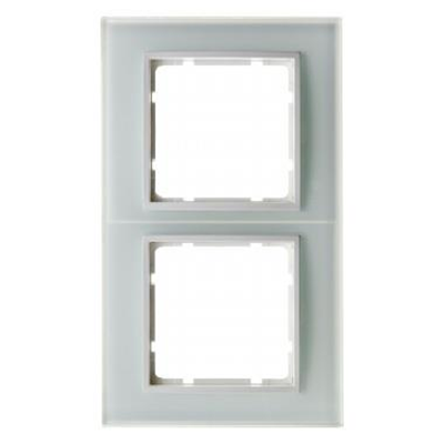 White double glass frame