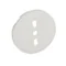 White electrical socket badge