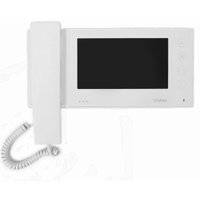 White monitor with handset and 100 event memory