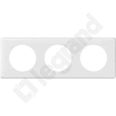 White three-module frame