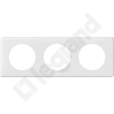 White three-module frame