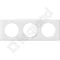 White three-module frame