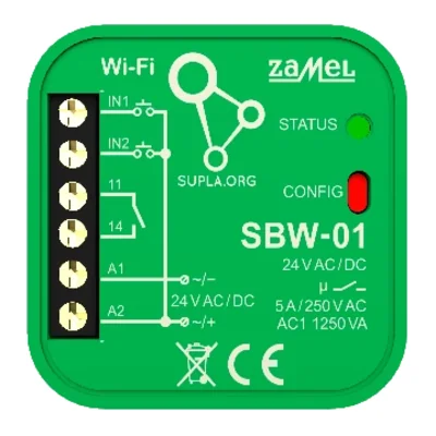 WI-FI GATE CONTROLLER 1-CHANNEL BI-DIRECTIONAL TYPE: SBW-01