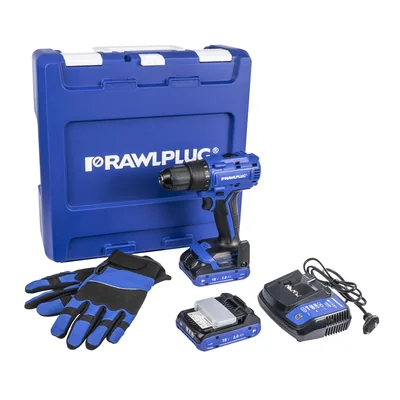 Wiertarko-wkrętarka 18V 55Nm 2 akumulatory 2Ah ładowarka 1,5A walizka RAWLCASE