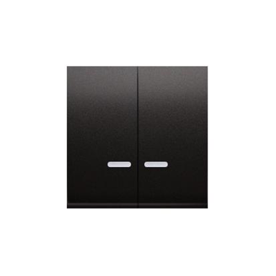 Window rocker for switches and double push-buttons with anthracite backlight