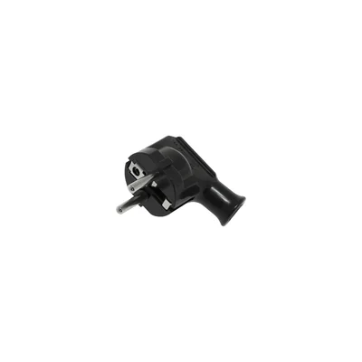 Winkelstecker mit Erdung unischuko schwarz