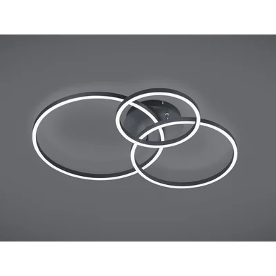 WINONA Lampada da soffitto 60cm 28W 3000K 3200lm IP20 nero