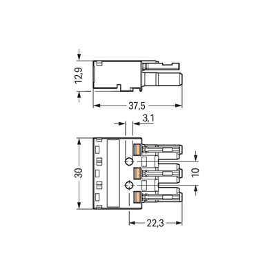 WINSTA 3-way socket white