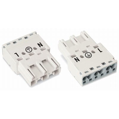 WINSTA 3-way white plug