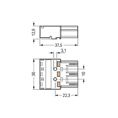 WINSTA 3-way white plug