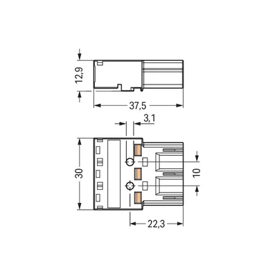 WINSTA 3-way white plug