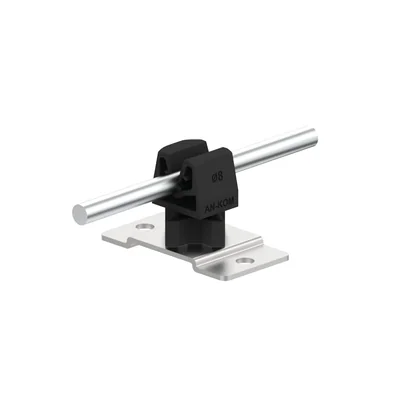 Wire holder screwed latch height 3.5cm black