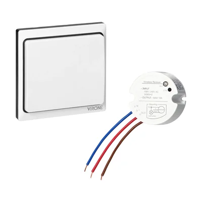 Wireless battery-free switch with receiver