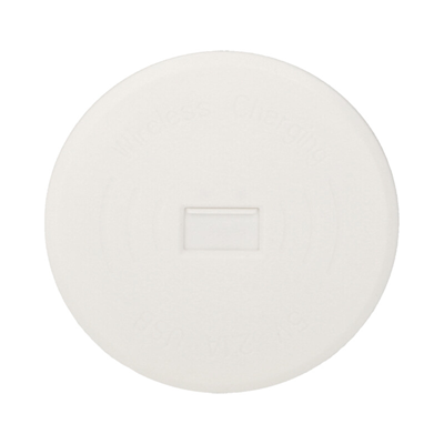 Wireless charger with USB port, white