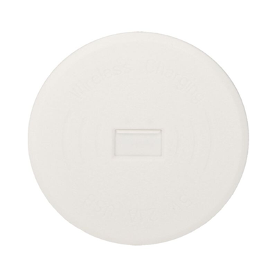 Wireless charger with USB port, white