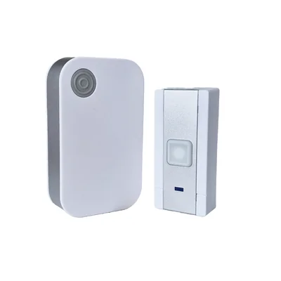 Wireless doorbell, battery operated transmitter and receiver