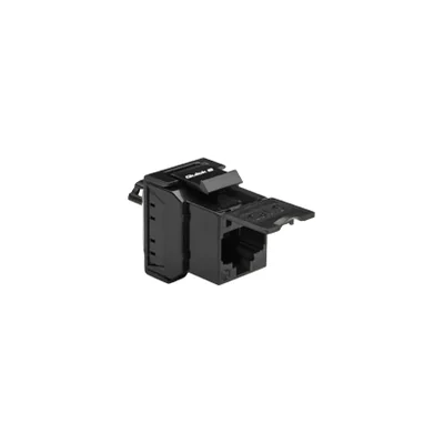 Wkład gniazda komputerowego RJ45 kategoria 6 nieekranowany (UTP) czarny