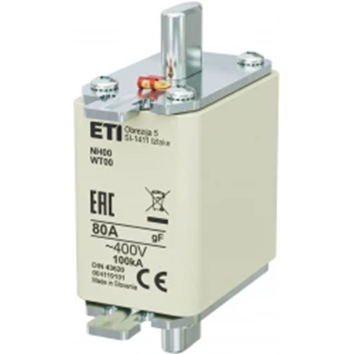 Wkładka topikowa NH00 gF 80A/400V