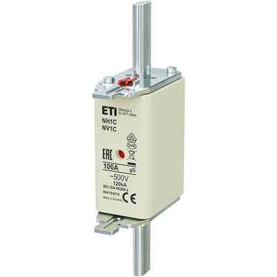 Wkładka topikowa przemysłowa zwłoczna KOMBI NH1C gG 100A/500V