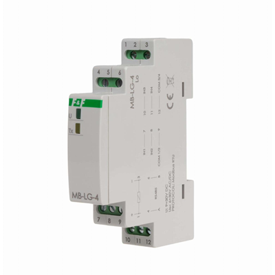 Work time counter with MODBUS RTU output, 4-channel, 1 module