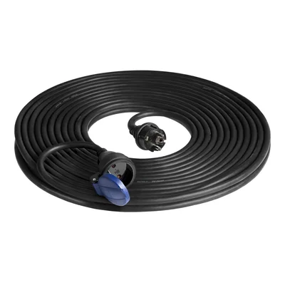 Workshop extension cord splash-proof 2P+Z oil-resistant rubber cable H07RN-F 3x1.5mm2 IP44 20m
