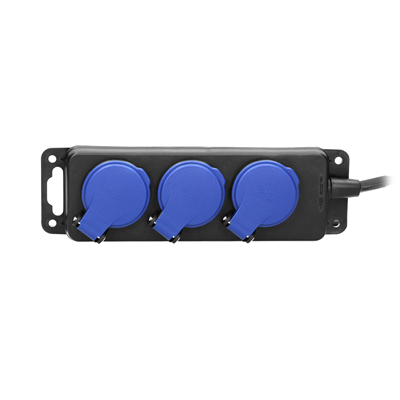 Workshop extension cord splashproof 3 sockets 3x1.5mm2 IP44 5m